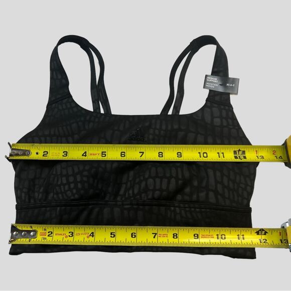 New Adidas Animal Print Embossed Sports Bra XS Training Medium Support Aeroready - Picture 6 of 12